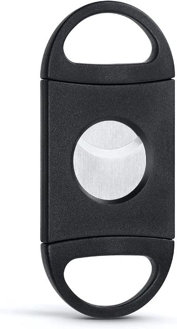 Taglia sigari Tagliasigari Doppie Lame in Acciaio Inox Nero Comodo Tascabile