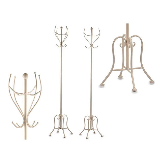 Guardaroba appendiabiti metallo crema 30X180X30Cm