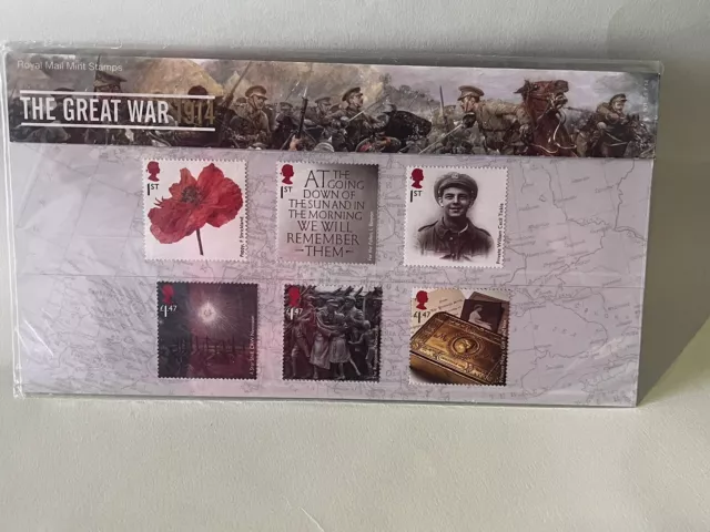 GB MINT 2014 The Great War 1914 WW1 Royal Mail Stamp Presentation Pack No 501