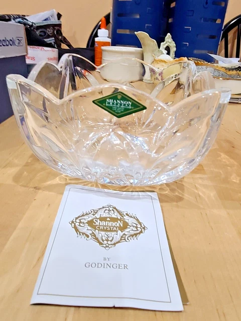 Shannon Crystal Designs Of Ireland  5" Hand Crafted Square Lead Crystal Bowl
