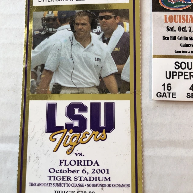 LSU College Football Tickets . LSU/OLE MISS/ Florida/Georgia/Notre Dame 95-09 2