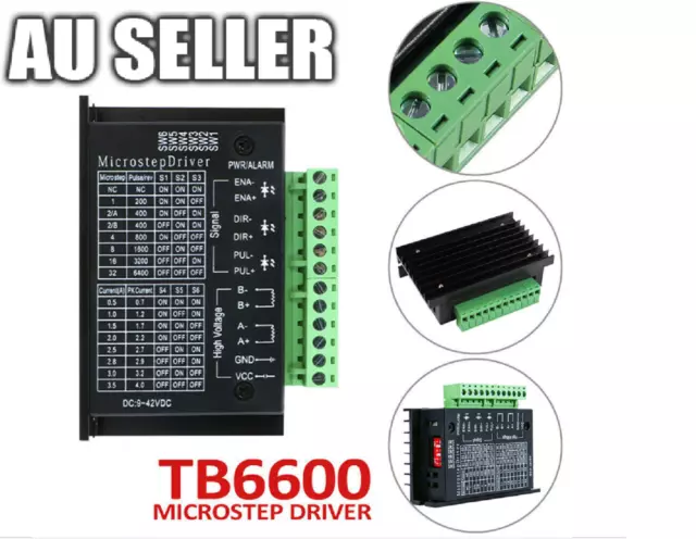 TB6600 CNC Stepper Motor Driver Controller Single Axis 4A 9-42V DC Drive Module
