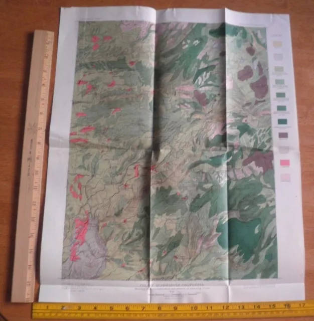 1885 US Geological survey map Colfax California 16.5x20.5" Henry Gannett