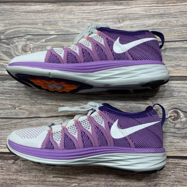 Brand New Nike Women's Flyknit Lunar 2 Purple Sz 6.5 620658-001 Running Shoes 3