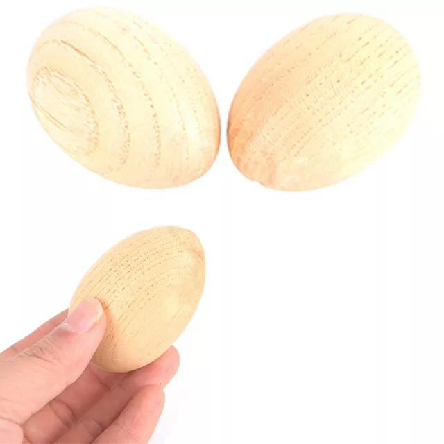 2Pcs Musical Percussion Instruments Wooden Egg Shakers Rhythm Rattle For KidH@t@