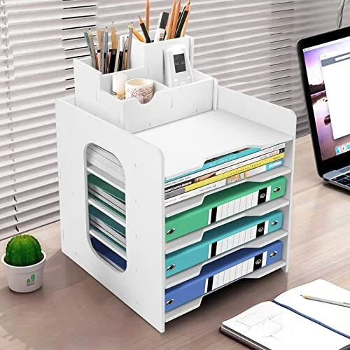Cinnani Schreibtisch Organizer, 5 Ablagefächer Schubladenbox,plus einen Stift...