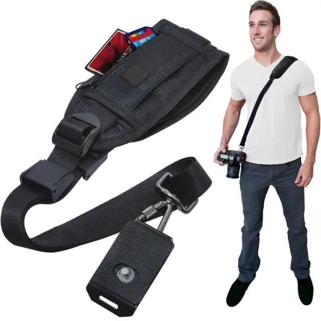 2X Rapid Camera Neck Strap Shoulder Belt Sling for DSLR Digital SLR Camera Black