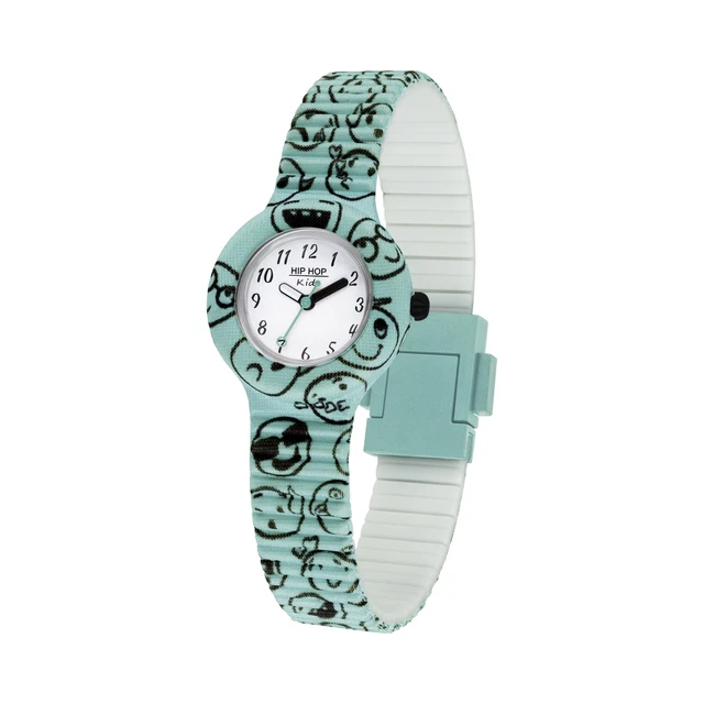 OROLOGIO HIP HOP KIDS BLUE SMILE HWU1122 Emoji Cinturino Silicone