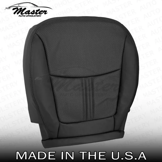 Fits 2011 Kia Sorento Driver Side Bottom Black Leather Seat Cover, Perforated 3