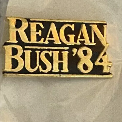 Vintage 1984 President Ronald Reagan George Bush Campaign Lapel Pin