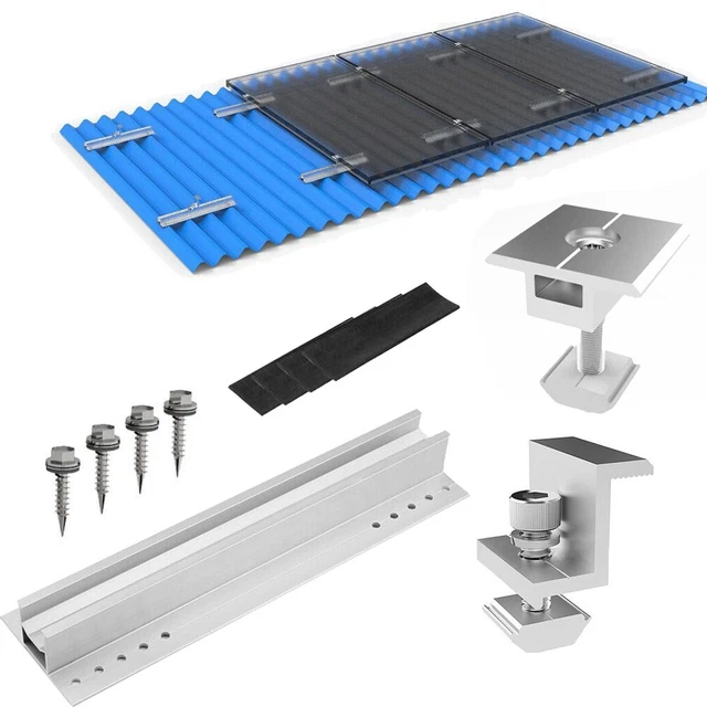 SOLAR MODULE MOUNTING system mounting rail trapezoidal plate roof ...