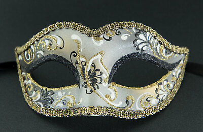 Mask from Venice Colombine Black Golden for Child Or Small Face 354 V18