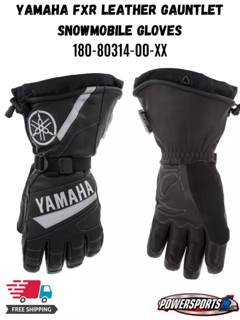 Yamaha Fxr Winter Snowmobile Leather Gauntlet Gloves Large 180-80314-00-13