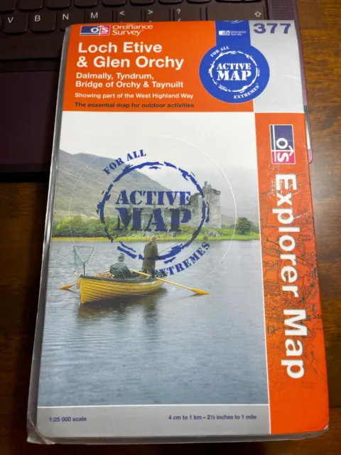 Os Explorer Waterproof Active Map 377 Loch Etive & Glen Orchy Ordnance Survey