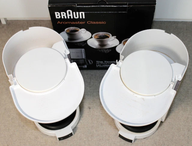2x BRAUN KF 47/1 Kaffeeautomat Aromaster Kaffeemaschine Classic weiß defekt 6