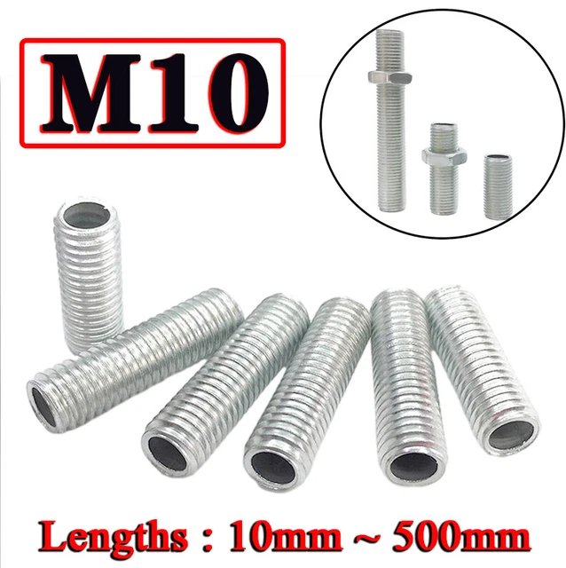 M10 ALLTHREAD HOLLOW Threaded Rod Tube, Electrical Lamp Socket -All ...