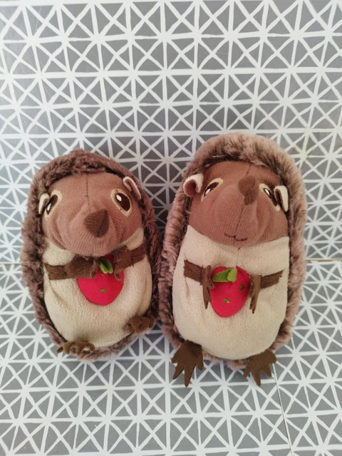 Doudou peluche hérisson marron beige fraise pouet lot de 2 Ikea