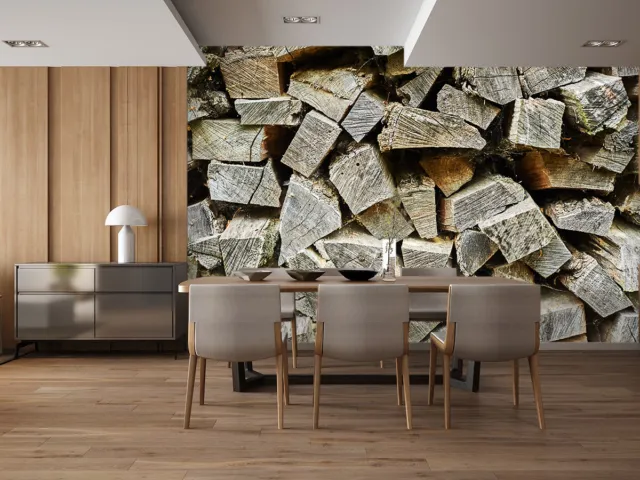 3D Natural Wood Texture Self-adhesive Dining Room Wallpaper Wall Murals Poster
