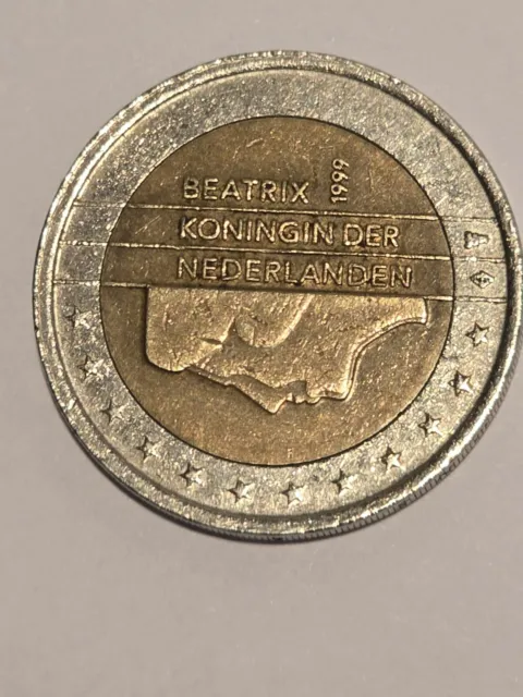 2 Euro Münze Beatrix Koningin Der Nederlanden 1999