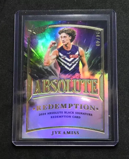 2024 AFL Footy Stars Absolute Black Signature Redemption Jye Amiss 04/40 Dockers
