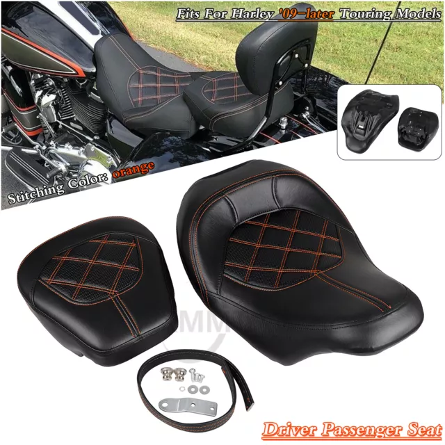 Front Driver Rear Passenger Pillion Seat For Harley Electra Glide Classic FLHTC