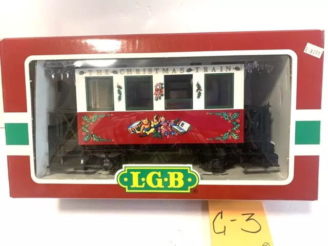 LGB #3607 G Scale The Christmas Train Passenger Car NEW with box.