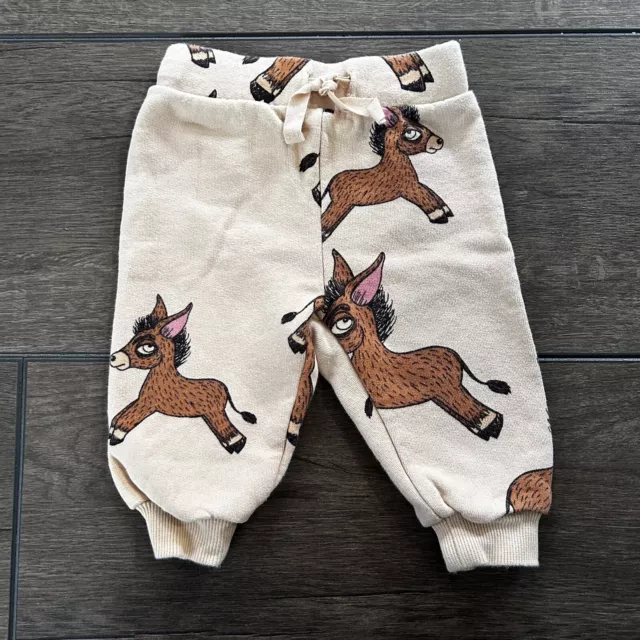 MINI RODINI Baby Sweatpants Track Pants Donkey Size 56-62 / 0-3 Months (Newborn)