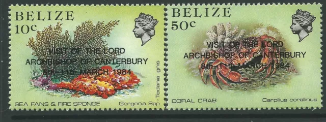 Belize 1964 - Visit of the Lord Archbishop of Canterbury OVPT. - Sc 715/16 MNH