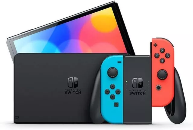 Nintendo Switch Modelo OLED Gris + JoyCons Azul/Rojo (PO161025)