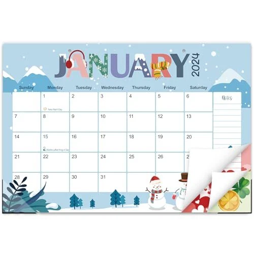 DESK CALENDAR 20242025 18 Monthly Calendar from Jan. 2024 to Jun