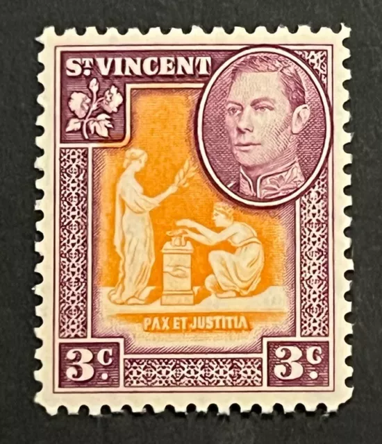 Travelstamps: St. Vincent Stamps Sg 166a 3c Peace & Justice Mint MNH OG