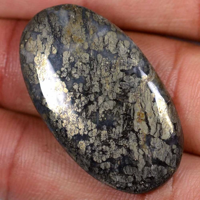 58.10 Cts 100% Natural Marcasite Cabochon 21 x 38 mm Untreated Gemstone DU67