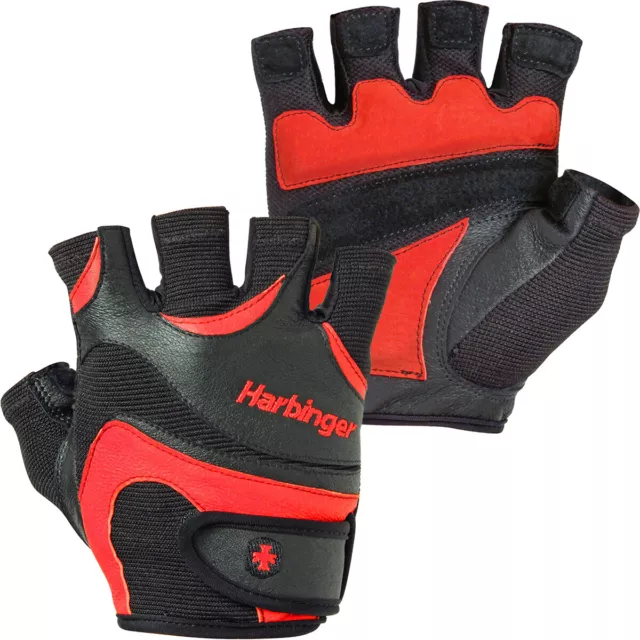 Harbinger 138 FlexFit Weight Lifting Gloves - Black/Red