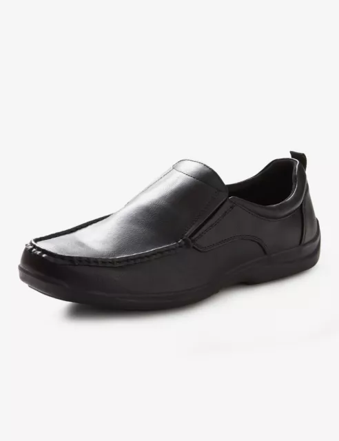 RIVERS - Mens Summer Shoes - Black Loafers - Slip On - Smart Casual Footwear