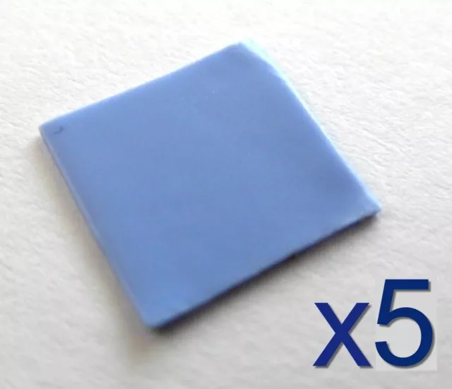 5x Pad thermique silicone GPU Chipset 10mm x 10mm x 0,5mm Thermal Conductive Pad