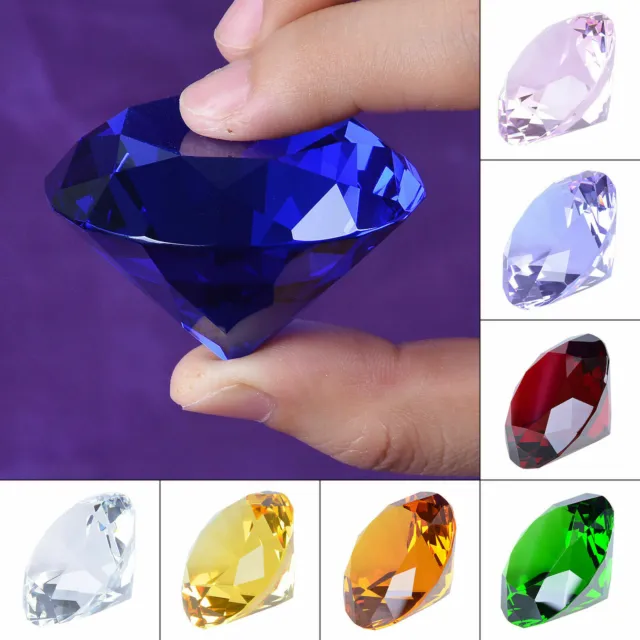 LONGWIN 50MM Colorful Crystal Diamond Sparkling Paperweight Jewels Wedding Decor