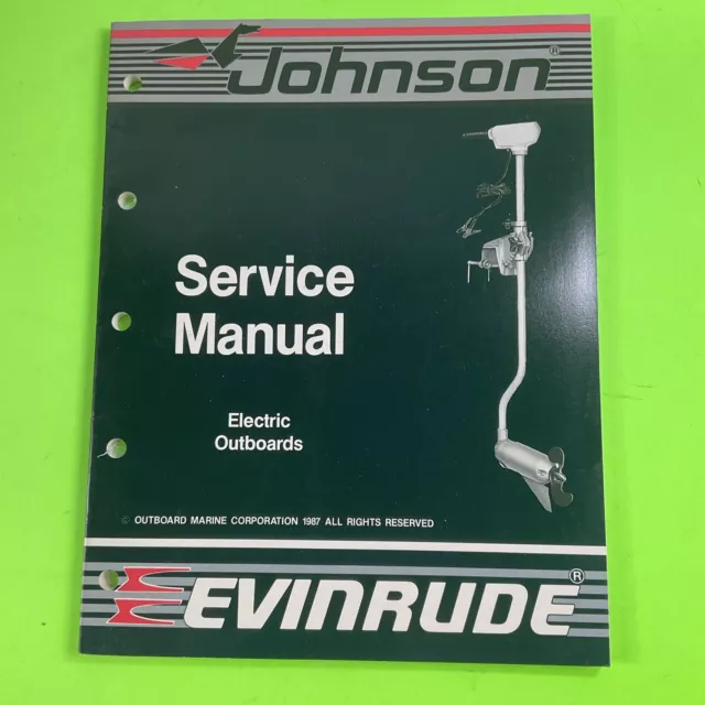 1988 Johnson Evinrude Electric Outboard Service Manual OEM Boat 507658