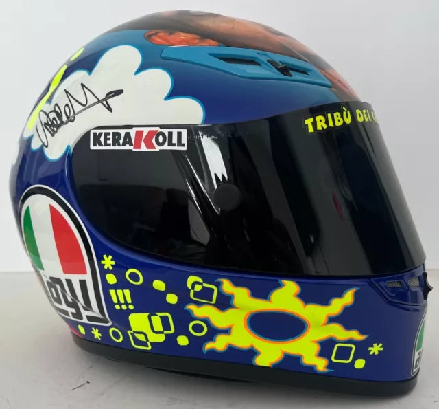 Valentino Rossi Hand Signed AGV GP-Tech Valentino's Face Mugello 2008 Helmet