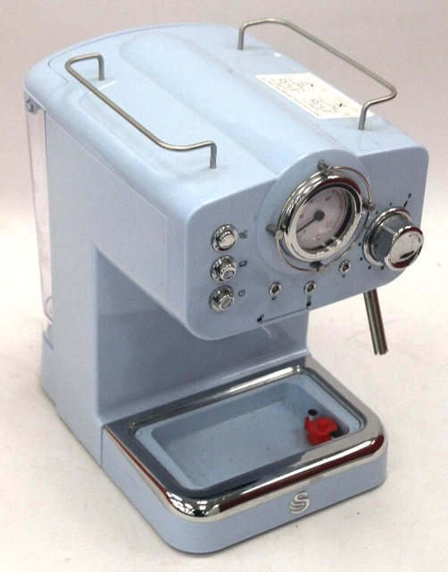 SWAN SK22110BLN RETRO Espresso Coffee Machine with Milk Frother Blue 1