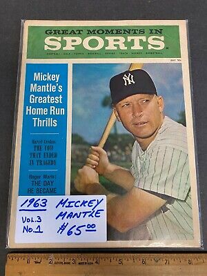 1963 July Great Moments In Sports Magazine *Mickey Mantle* Cover Newsstand (Ms)