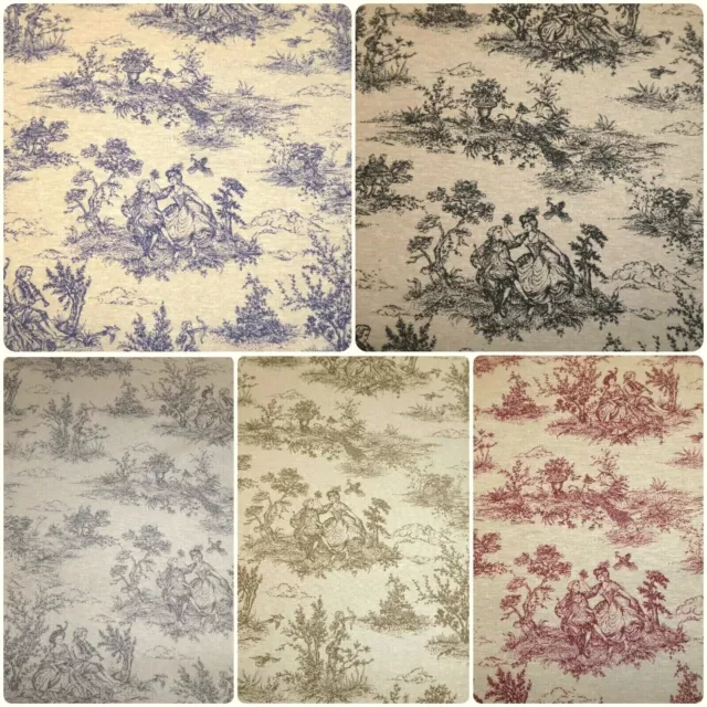 TOILE DE JOUY Cotton Curtain Cushion Upholstery Fabric in 5 COLOURS