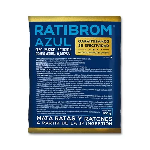 RATIBROM AZUL, Cebo Fresco, Bolsita 100 gr