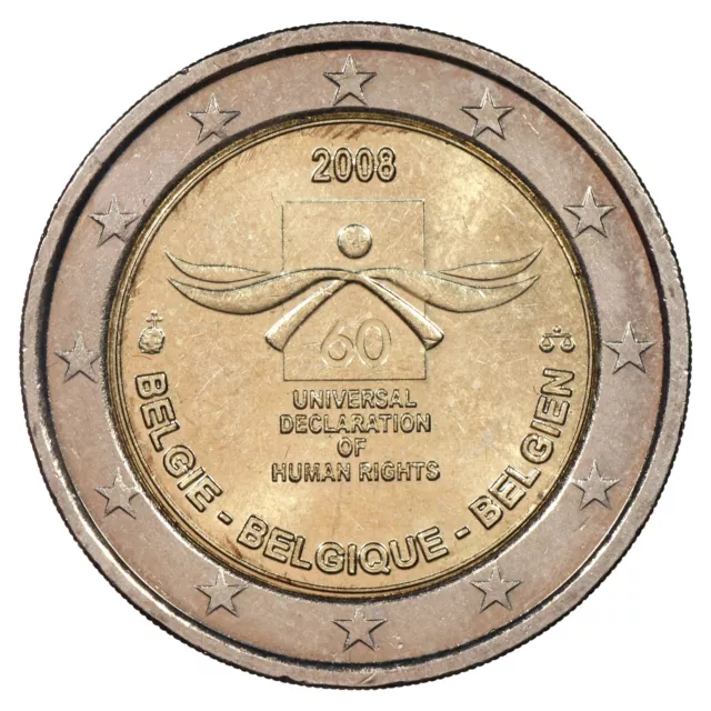 Belgique 2 euros 2008 commémorative - Déclaration Droits de l'Homme ONU - 60 ans