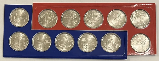 2009 P&D Territorial 12 Coin Quarter Set