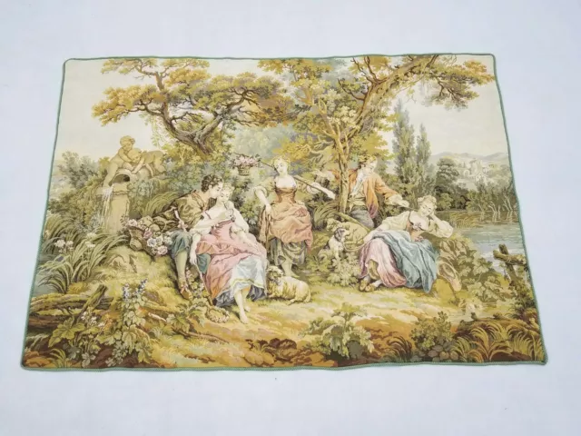 Vintage French Couples Scene Wall Hanging Tapestry 188x134cm