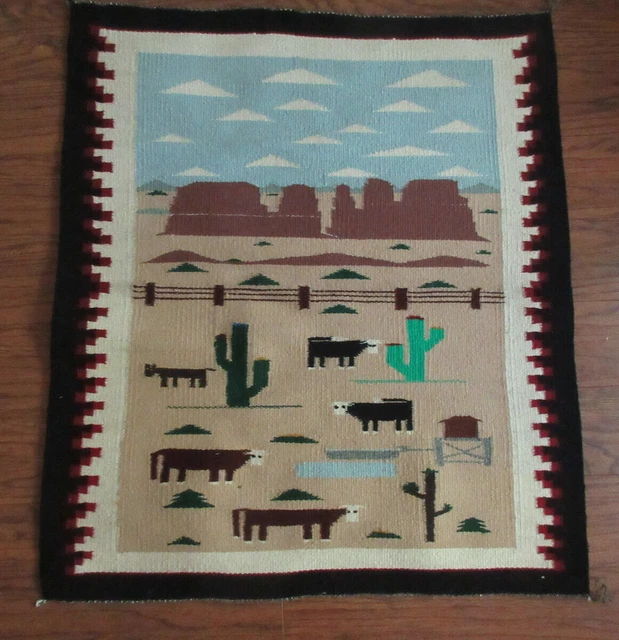 Very Nice Navajo Pictorial Rug--Nr!