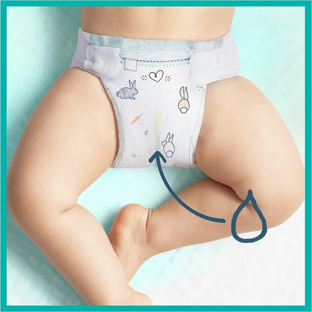 Pampers Couches Taille 4 (9-14 kg), Harmonie, 112 Bébé (Lot 4 6