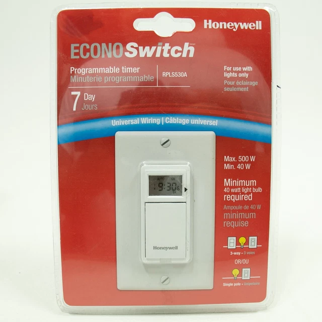 HONEYWELL HOME 120V 7Day Digital Programmable Light Switch Timer