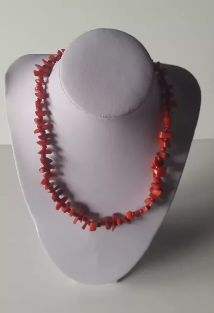 Accessoires & Daz Collier Ras De Cou En Perles De Corail Coloris Ocre Rouge
