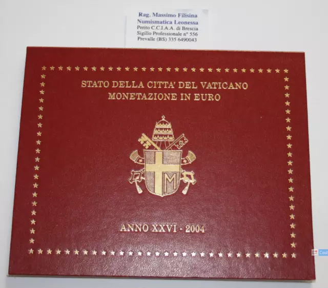 NL* Vaticano Papa GIOVANNI PAOLO II 2004 Divisionale 8 Valori FDC set Zecca